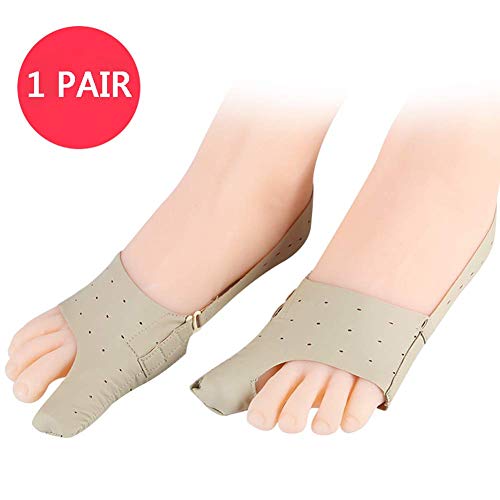 SLRMKK Corrector de juanetes Ultra Delgado, Alisador de Punta elástico, Órtesis de Hallux valgus Ajustable para Dedos superpuestos, Zapatos usable Beige 1 par-L ： 37-39