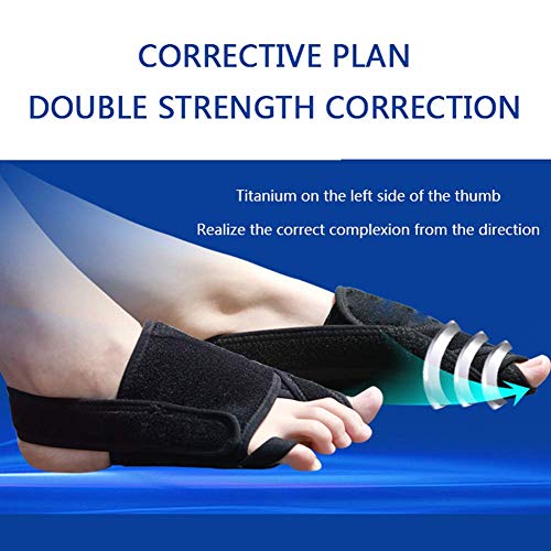 SLRMKK Terapia magnética Corrector del Pulgar en valgo, Separador del Dedo del pie Polímero médico Material Fijación de Titanio Turmalina Cuidado Auxiliar Noche Tipo Unisex 1 par-L: EUR ： 40-46