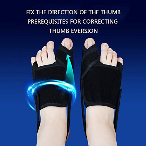 SLRMKK Terapia magnética Corrector del Pulgar en valgo, Separador del Dedo del pie Polímero médico Material Fijación de Titanio Turmalina Cuidado Auxiliar Noche Tipo Unisex 1 par-L: EUR ： 40-46