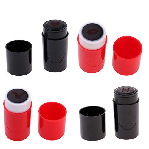 SM SunniMix 4pcs Golf Stamper Stamp Ball Marker Eagle Sun Heart Lip Shape Club Sorteos