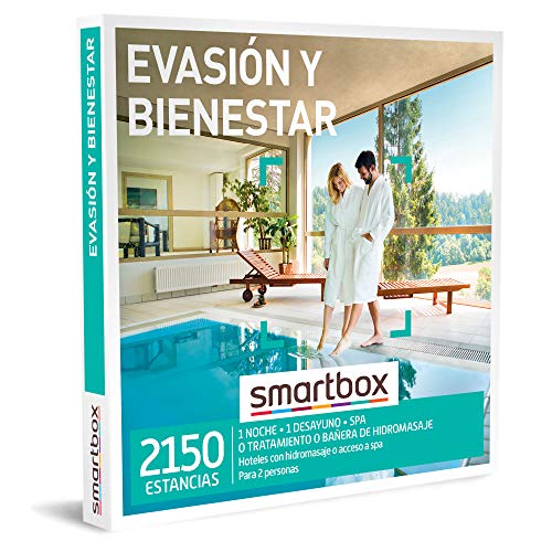SMARTBOX - Caja Regalo - Evasión y Bienestar - Idea de Regalo - 1 Noche con Desayuno y SPA, bañera de hidromasaje o Tratamiento para 2 Personas