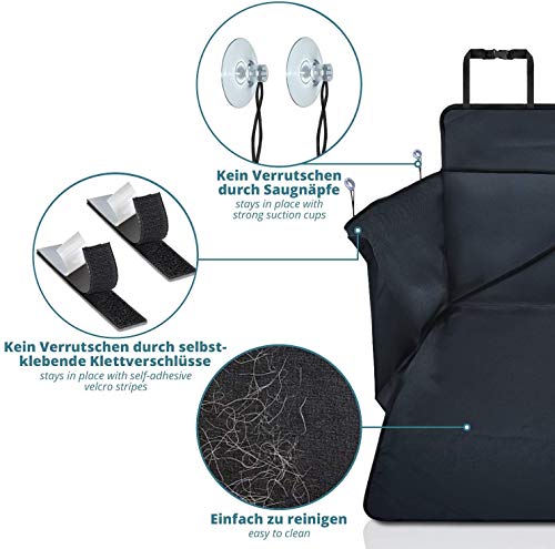 smartpeas Funda para Perros - Funda para Maletero de Coche Universal - protección Evita Humedad Suciedad pelos - Funda Resistente con Lateral 185x105x36 cm