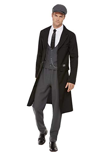 Smiffys Officially Licensed Peaky Blinders Shelby Mens Costume Disfraz oficial hombre, color negro, XL-Size 46"-48" (70034XL)