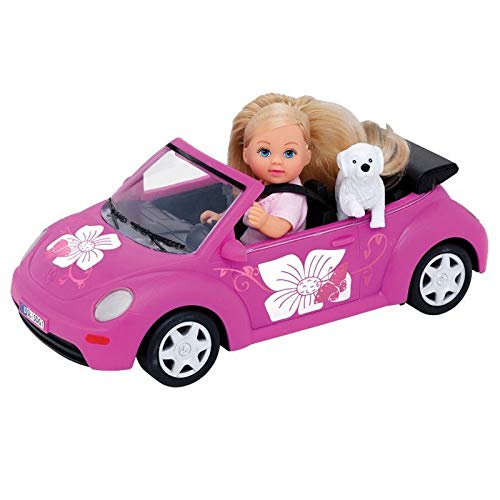 Smoby- Steffi Love-Evi en Beetle (Simba 5731539) Mini muñeca con coche, Multicolor , color/modelo surtido