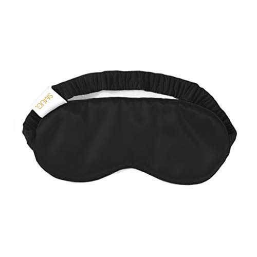 SMUG - Máscara para dormir (seda suave, hidratante), color negro