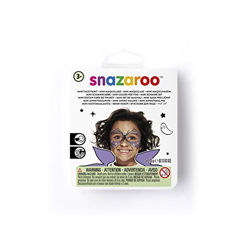 Snazaroo Bruja pintura facial, color negro, blanco, morado