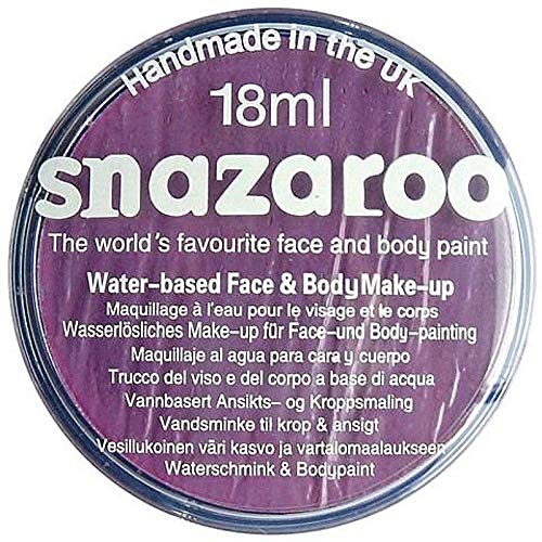 Snazaroo- Pintura facial y Corporal, 18 ml, Color lila, 18ml (Colart 18877)