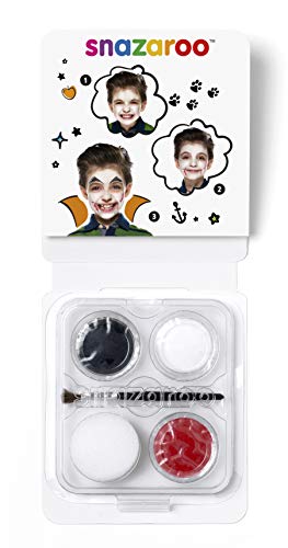 Snazaroo Vampiro pintura facial, color negro, blanco, rojo, única
