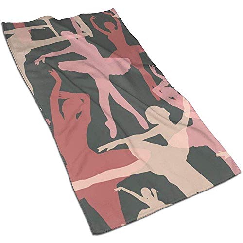 Snbin Bailarina Toallas de Microfibra Toallas Toallas de Secado rápido Toallas Deportivas (40x70cm) Uso para Viajes, Fitness, Yoga