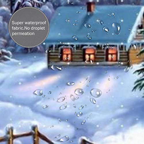 Snowing Town Bridge River - Delantal de corte de pelo para niños, capa de corte de pelo teñida para peluquería, hogar, barbería o peluquería, impermeable, ajustable, 100 x 47 pulgadas