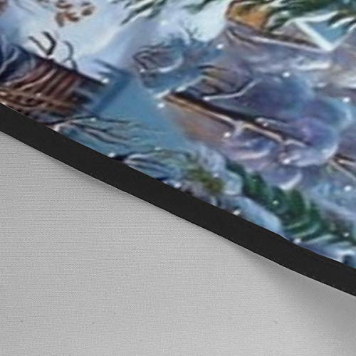 Snowing Town Bridge River Delantal de corte de pelo unisex para peluquería teñida en casa,peluquería o peluquería antiestático, capa de 55 x 66 pulgadas