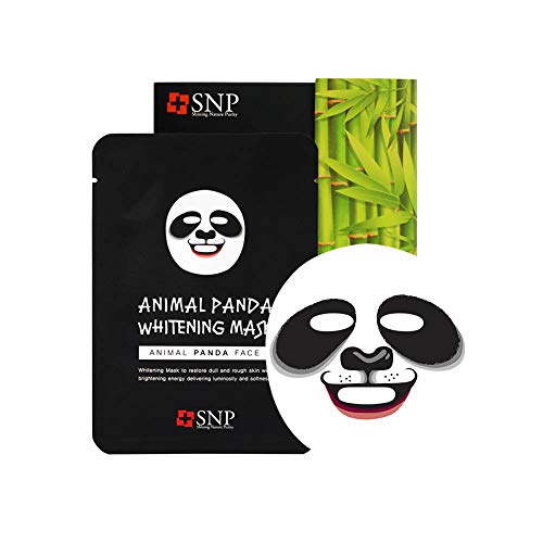 SNP | Mascarilla de pureza natural brillante, paquete de 10 | Efecto blanqueador para piel seca y sensible | Panda