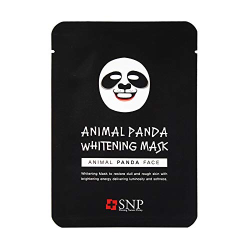 SNP | Mascarilla de pureza natural brillante, paquete de 10 | Efecto blanqueador para piel seca y sensible | Panda