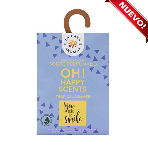 Sobres Perfumados, Bolsitas Aromáticas Aroma Tropical Summer, Saquitos para el Armario, Cajón, Ropa de Bebé, Zapatero, Maleta (Tropical Summer, 12 PCS)