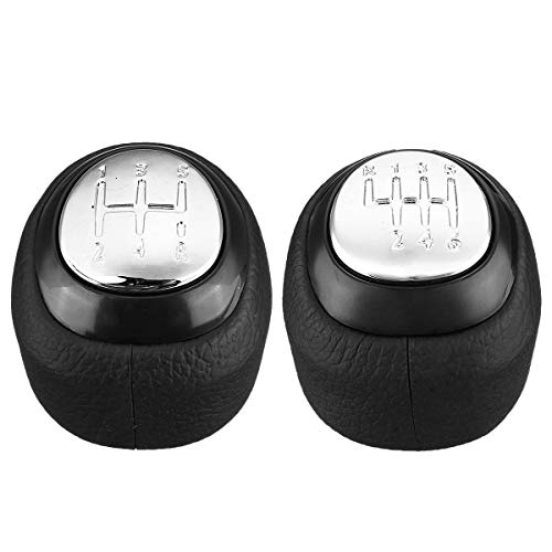 SODIAL 6 Velocidad del Coche Botón de Cambios Manual la Palanca de Botón de Cambios Guardia para Saab 9-3 2003-2012 55566206 55353898