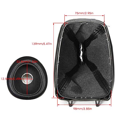 SODIAL 6 Velocidad del Coche Botón de Cambios Manual la Palanca de Botón de Cambios Guardia para Saab 9-3 2003-2012 55566206 55353898