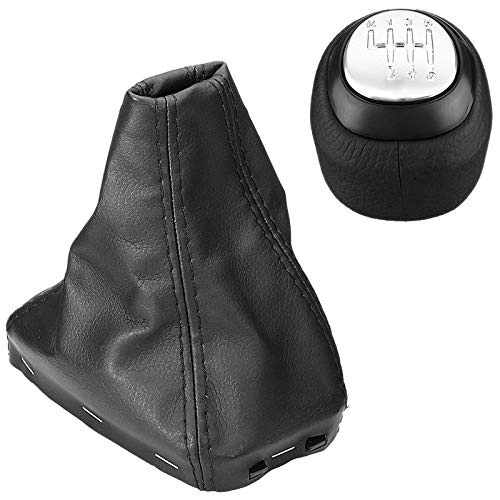 SODIAL 6 Velocidad del Coche Botón de Cambios Manual la Palanca de Botón de Cambios Guardia para Saab 9-3 2003-2012 55566206 55353898