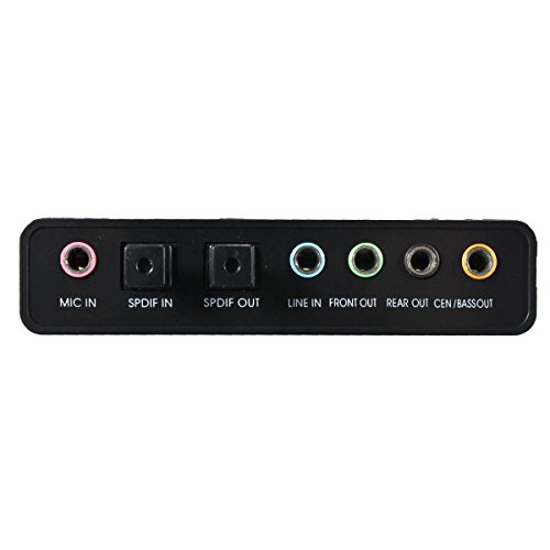 SODIAL External USB 5.1 Tarjeta de sonido 3D Audio Virtual 7.1 Channel Converter Cable