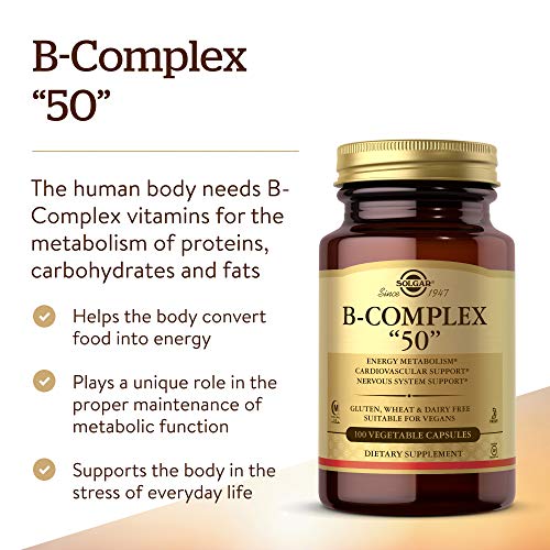 Solgar Fórmula Vitamina B-Complex"50" Cápsulas vegetales - Envase de 100