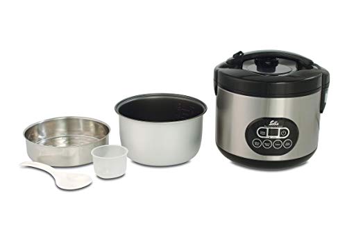 Solis Rice Cooker Duo Programm Type 817 - Arrocera eléctrica con temporizador - Cocina al vapor - también adecuado para verduras y carne - 1,2 L