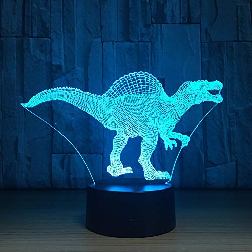 (Solo 1) Spinosaurus Dinosaur 7 Color Led Lámparas de noche para niños Touch Led Usb Table Lampara Lampe Baby Sleeping Nightlight Drop Ship