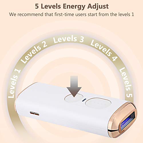 Solución de depilación para mujeres, 999,999 Flashes in-Home permanente IPL Hair Remover Solution para cuerpo facial (blanco)