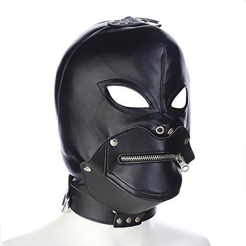 Sombrero De Cuero Negro PVC SM Máscara De Unión BD Adecuado para Hombres Y Mujeres Maquillaje Bola De Vestir