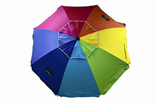 Sombrilla Crevicosta - Sombrilla con espiral, aluminio reforzado, diseño Orgullo, 200 cm de diámetro de parasol