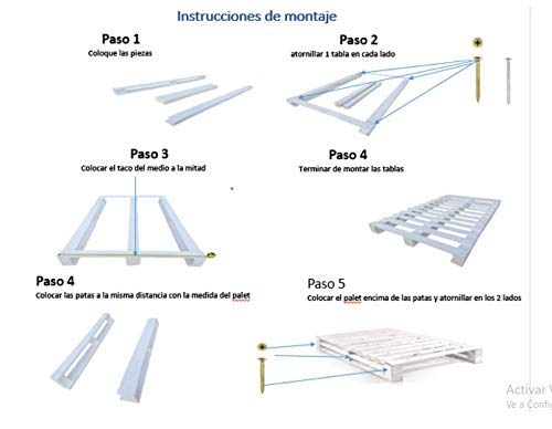 Somier & Cama de palets Individual de 90 cm- Somieres de pallets juveniles para colchones de 90 x 170 & 180 & 190 & 200 & 210 & 220 color madera barnizada y Cabecero & Cabezales de 0.90
