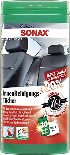 SONAX 04122000 - Toallitas limpiadoras para Interiores de Coche