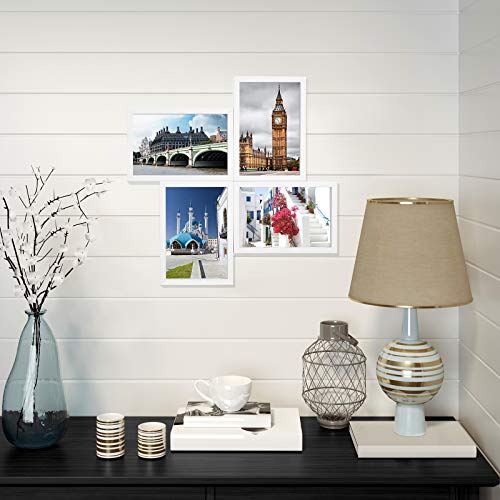 SONGMICS Set de 4 Marcos de Fotos RPF054W01