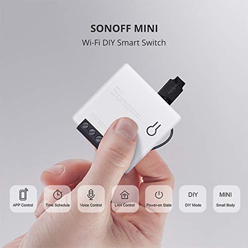 SONOFF MINI 4PCS 10A Interruptor Inalámbrico Wi-Fi Inteligente, Módulo Universal para Bricolaje para Solución de Automatización Domótica,Funciona con Amazon Alexa
