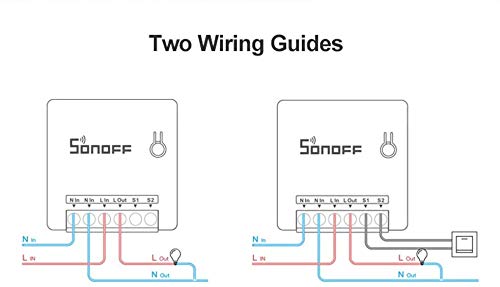 SONOFF MINI 4PCS 10A Interruptor Inalámbrico Wi-Fi Inteligente, Módulo Universal para Bricolaje para Solución de Automatización Domótica,Funciona con Amazon Alexa