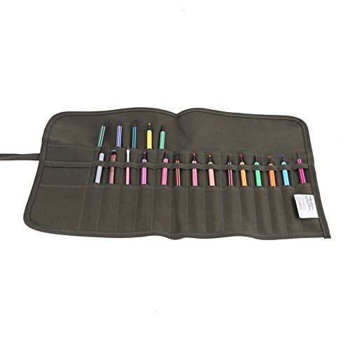 Soporte para pinceles de pintura más grande, 30 ranuras enrollables para pintura de lienzo, bolsa de pinceles de pintura para artista, dibujar, acuarela y óleo