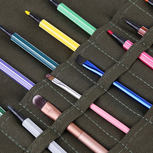 Soporte para pinceles de pintura más grande, 30 ranuras enrollables para pintura de lienzo, bolsa de pinceles de pintura para artista, dibujar, acuarela y óleo