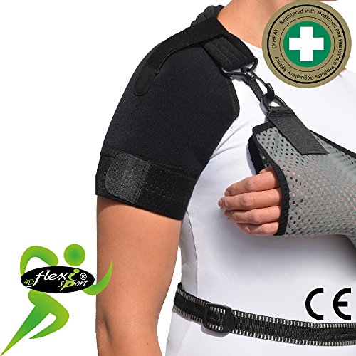 Soportes de brazos (ribete negro) El diseño único previene el dolor de cuello. Máximo confort cabestrillo soporte de brazo y de hombros.