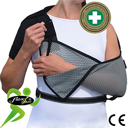 Soportes de brazos (ribete negro) El diseño único previene el dolor de cuello. Máximo confort cabestrillo soporte de brazo y de hombros.