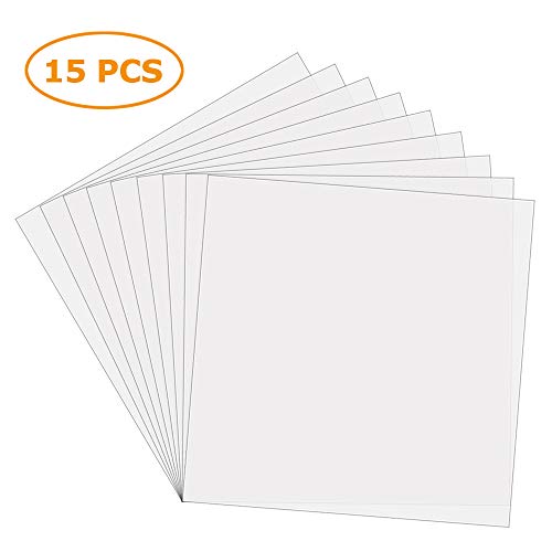 Sopplea 15 PCS 6 mil 12"x 12" Hojas en blanco de la plantilla de Mylar: haga su propia plantilla, utilice máquinas compatibles con Cricut y Silhouette