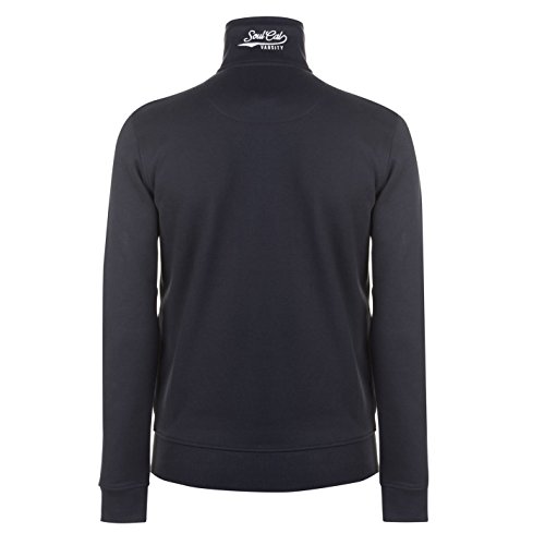 SoulCal Hombre Deluxe Jersey Sudadera Cuello Alto 1/4 Cremallera Azul Marino XS