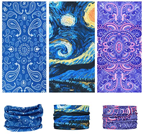 Soxtome 6 PCS Pañuelos Cabeza Elástica Multifunción Bandana Protección Ultravioleta para el Ciclismo Motorista Aire Libre Deporte (Serie 8 (9PCS), talla única)