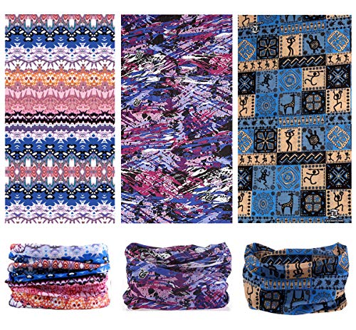 Soxtome 6 PCS Pañuelos Cabeza Elástica Multifunción Bandana Protección Ultravioleta para el Ciclismo Motorista Aire Libre Deporte (Serie 8 (9PCS), talla única)
