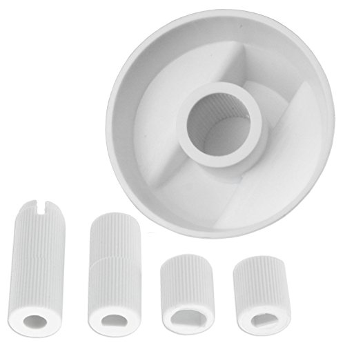 Spares2go Universal blanco mando de control para todas las marcas y modelos de hornos y fuegos (paquete de 4)