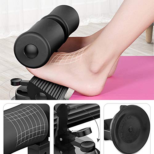 Speyang Sit Up Dispositivo Abdominal, Barra de Abdominales de Auto-succión Portátil, Dispositivo Sit-up Bar, Ajustable Sit Up Bar Dispositivo Abdominal (Black)