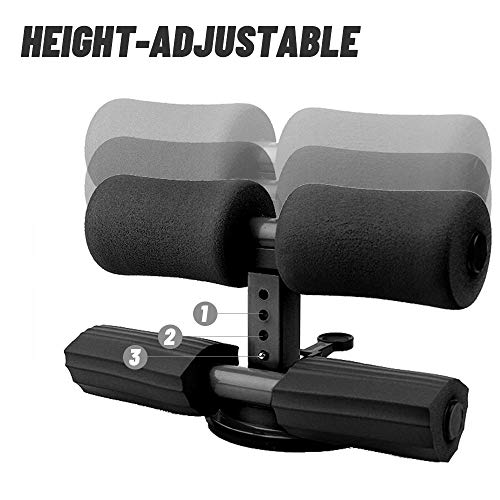 Speyang Sit Up Dispositivo Abdominal, Barra de Abdominales de Auto-succión Portátil, Dispositivo Sit-up Bar, Ajustable Sit Up Bar Dispositivo Abdominal (Black)