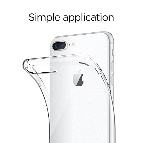 Spigen Funda Liquid Crystal Compatible con Apple iPhone 7 Plus/8 Plus, Protección Delgada de Gel Silicona y claridad Premium de TPU - Transparente