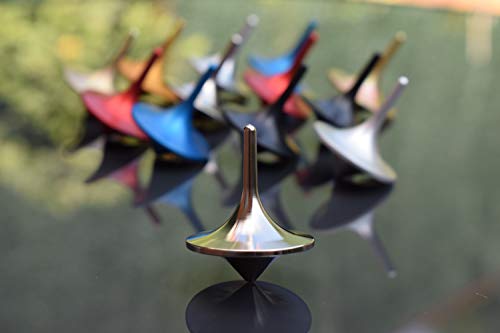 SPINGO Peonza de Metal mecanizada Totalmente concéntrica (Gris)