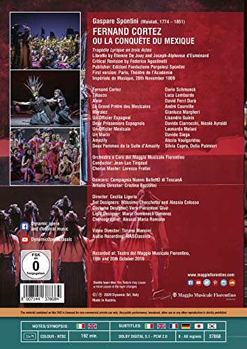 Spontini, G.: Fernand Cortez, ou La conquête du Mexique [Opera] (Maggio Musicale Fiorentino, 2019) [DVD]