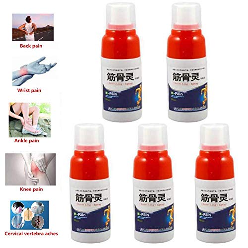 Spray Para El Dolor Muscular, Alivio Para Artritis, Dolor de Espalda, Esguinces, Contracturas y Dolor de Músculos y Articulaciones y rodilla (5PCS) (5PCS)