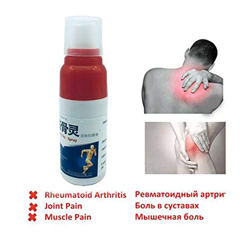 Spray Para El Dolor Muscular, Alivio Para Artritis, Dolor de Espalda, Esguinces, Contracturas y Dolor de Músculos y Articulaciones y rodilla, ortopedia,contiene ingredientes naturales. (2 Pcs)