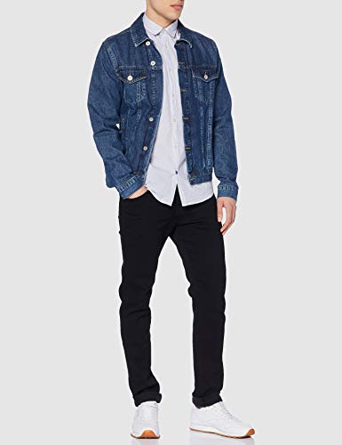 Springfield Frq Poplin Check Camisa Casual, Azul (Gama Azules 12), Large (Tamaño del Fabricante:L) para Hombre